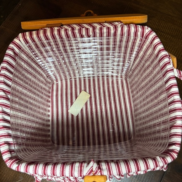 Longaberger 1997 Sweetheart Remembrance Weekend Basket RED Combo Both Liners - Picture 7 of 13